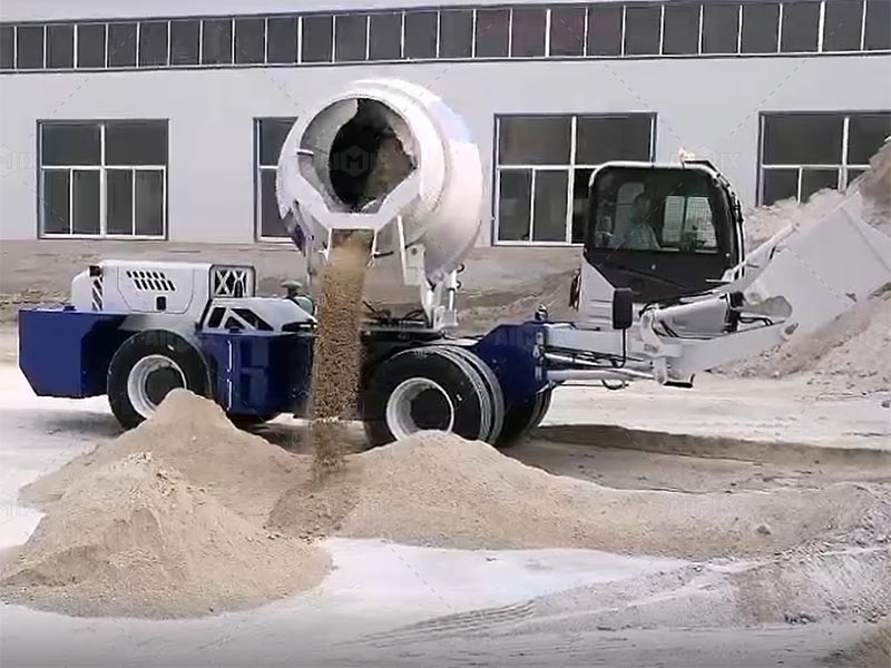 self loading concrete mixer