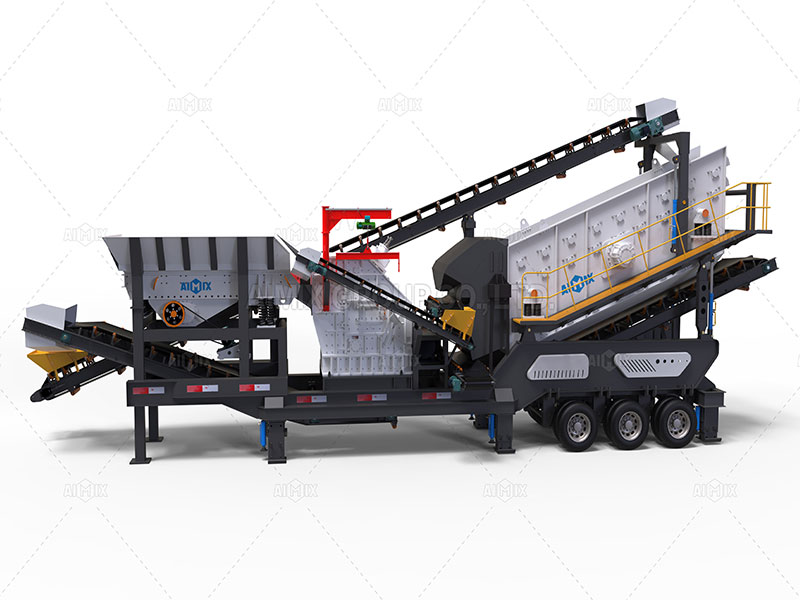 impact type mobile crusher plant