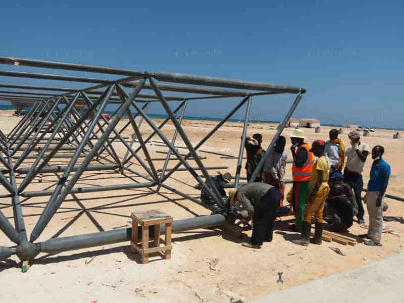 Steel Structure Components on Site